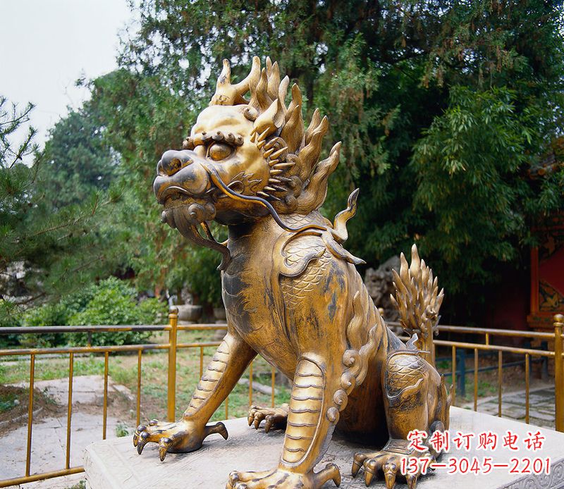 张掖精美雕刻,令人叹为观止的麒麟铸铜雕塑