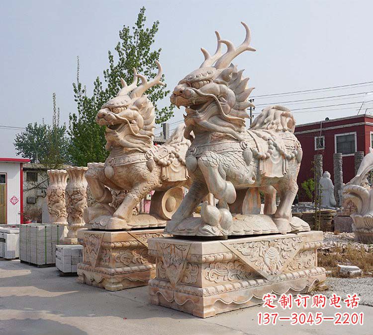 张掖麒麟镇宅石雕塑,品质卓越,匠心之作