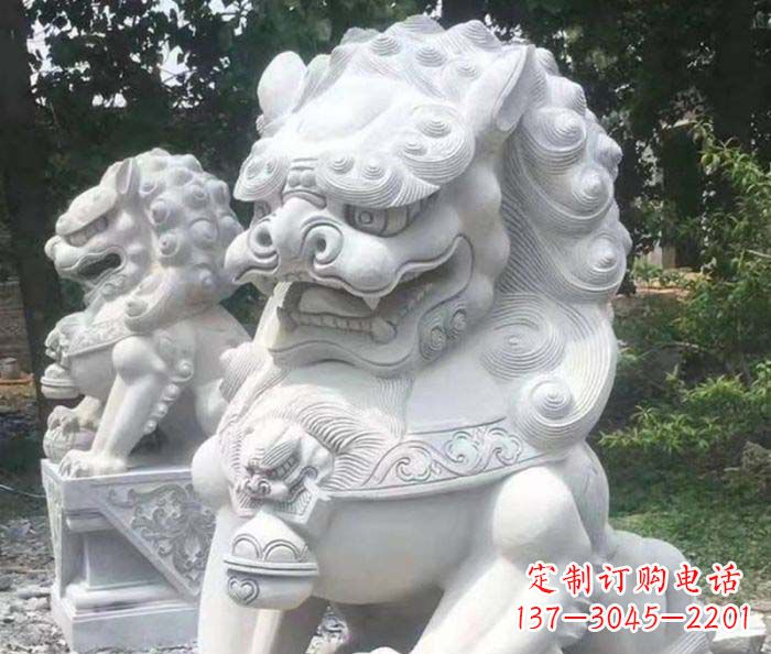 张掖中领雕塑:精致石雕狮子捕捉震撼动人的气势