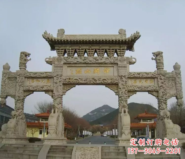 张掖铭刻美好时光,中领雕塑牌坊石雕