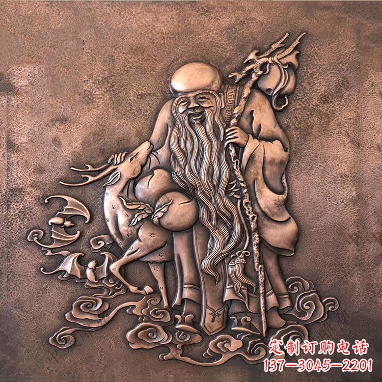 张掖追求长寿的崇高象征——紫铜老寿星雕塑