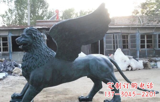 张掖马可飞狮雕塑，完美展现古典风采