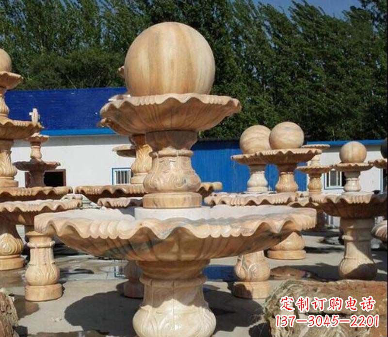 张掖中领雕塑:英伦风格的玉石风水球雕塑