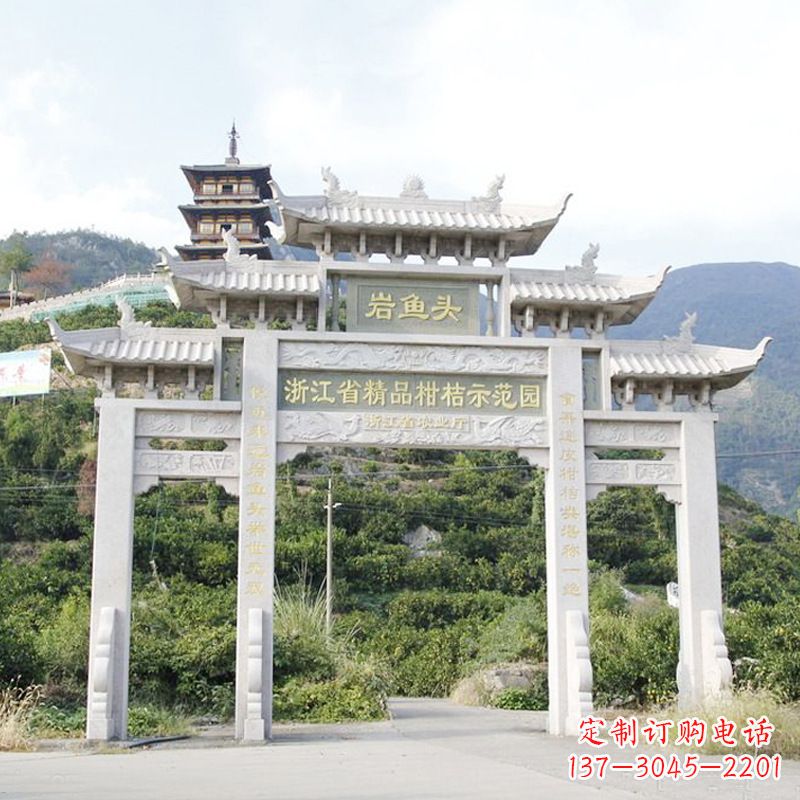 张掖石雕牌坊牌楼