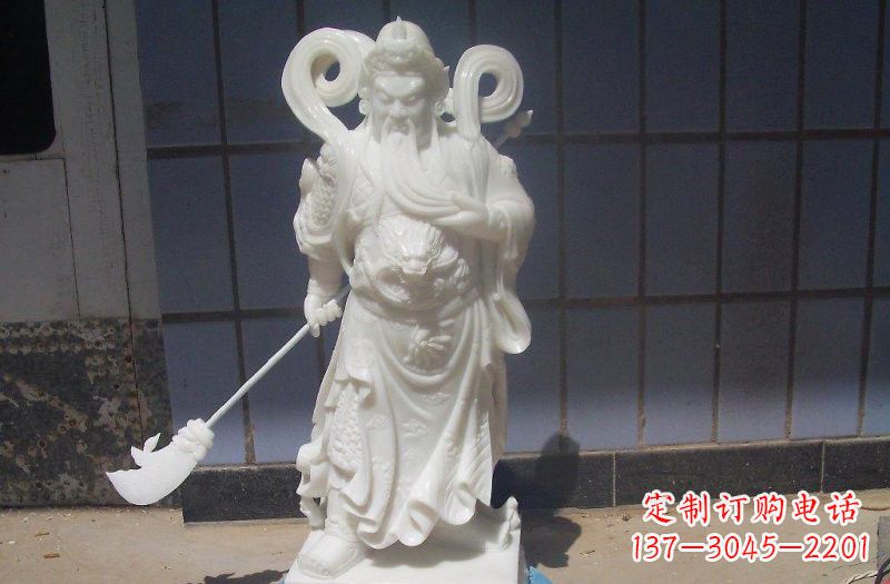 张掖石雕武财神提刀关公