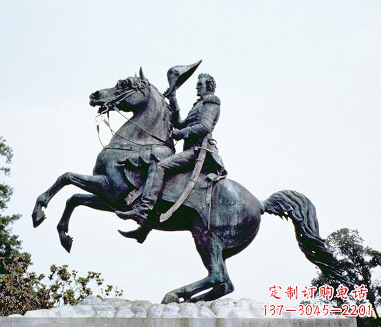 张掖石雕西方骑马人物雕塑