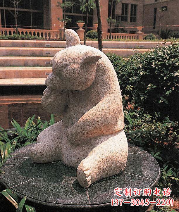 张掖石雕熊猫