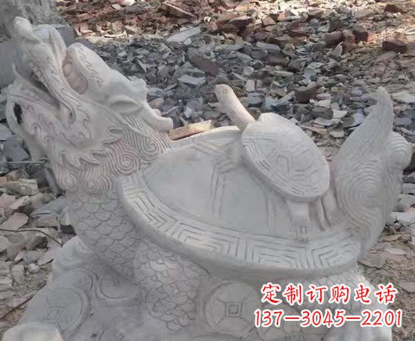 张掖石雕招财神兽龙龟