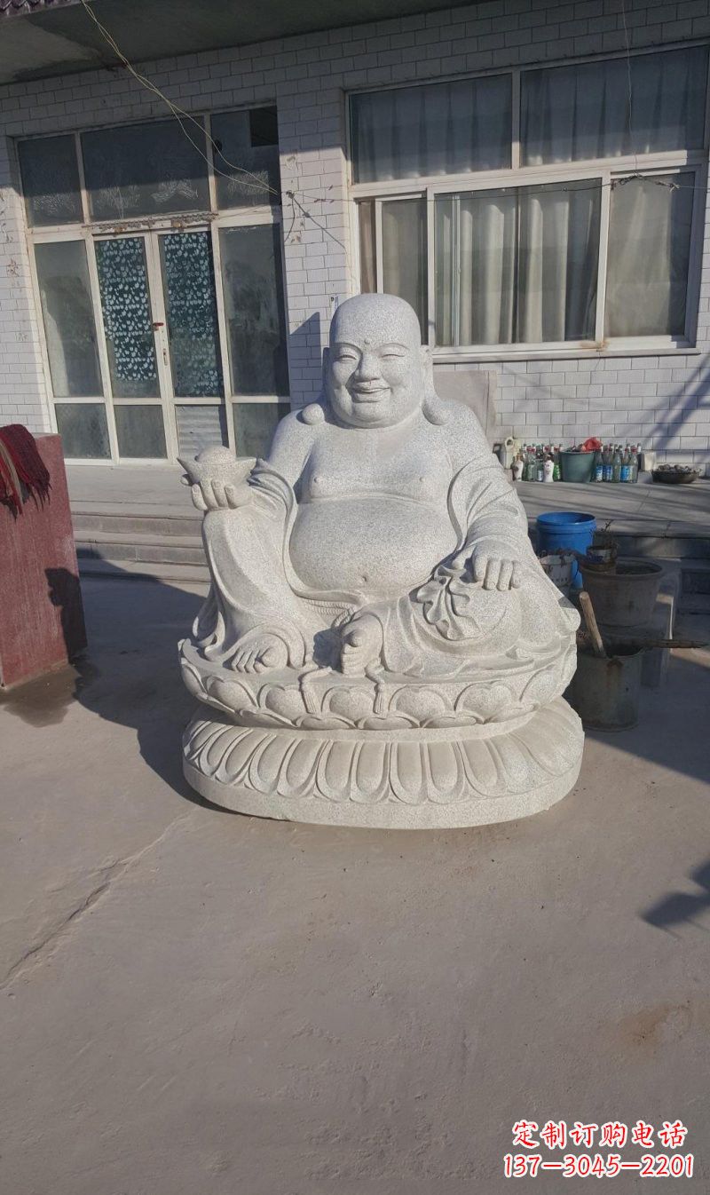 张掖石雕坐式弥勒佛