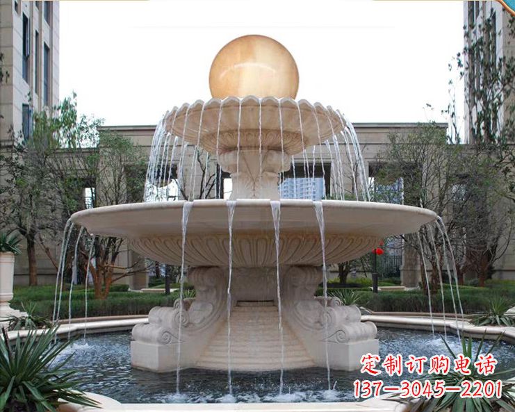 张掖石墩喷泉石雕