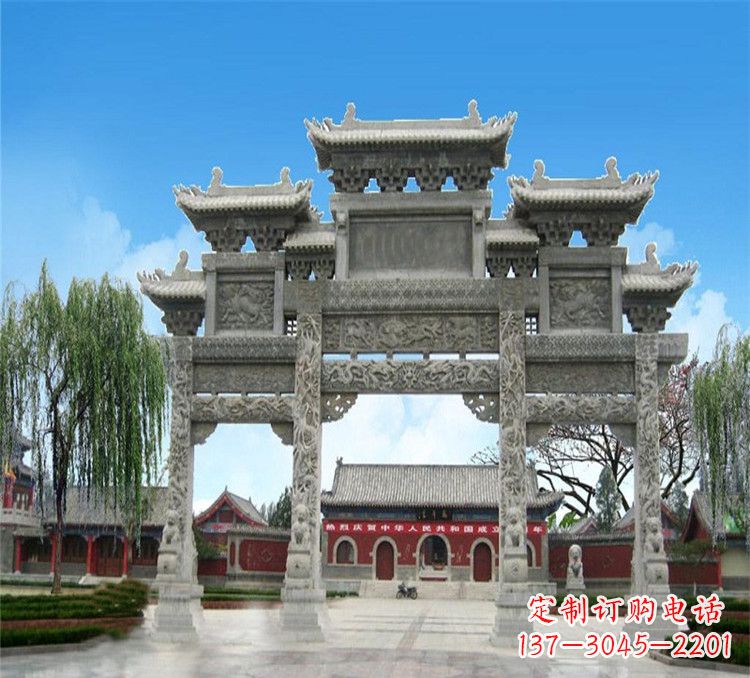 张掖石牌坊效果图