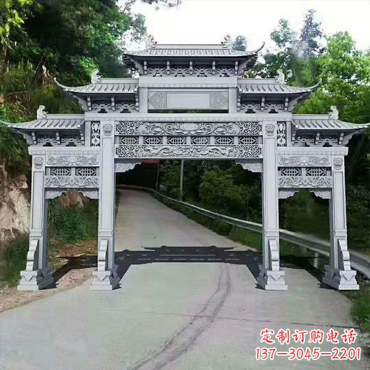 张掖石牌楼青石牌坊