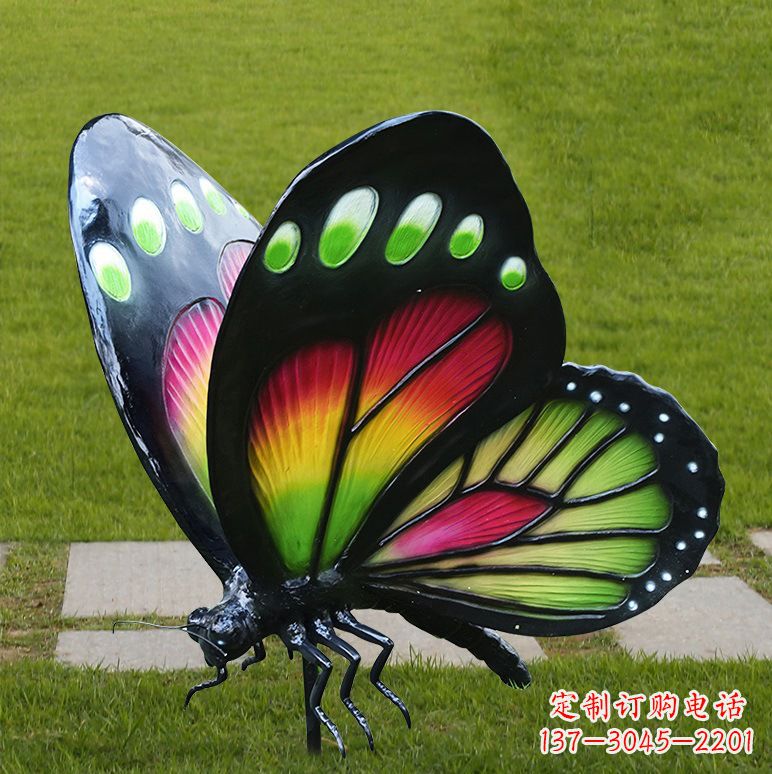 张掖树脂仿真蝴蝶草坪动物昆虫雕塑