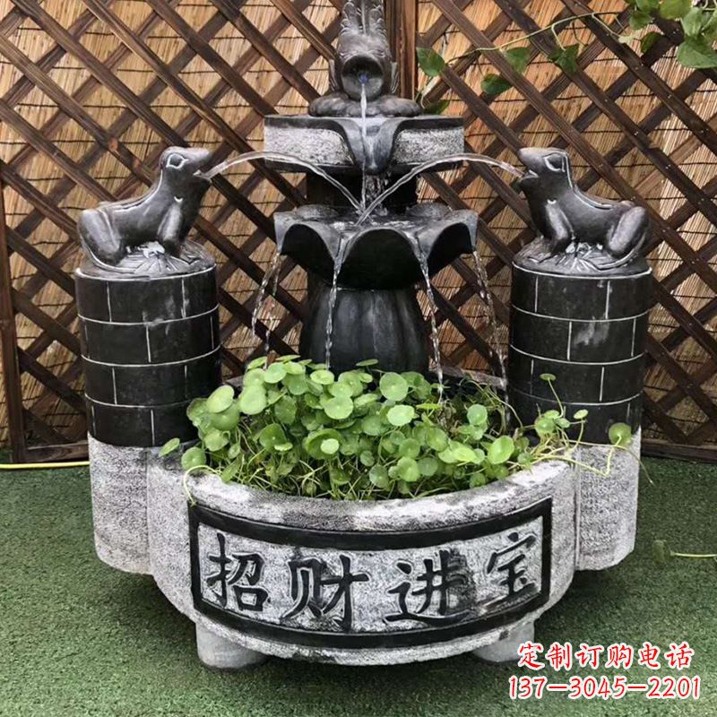张掖双层喷泉石雕