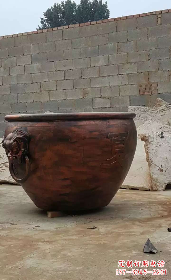 张掖水缸铜雕