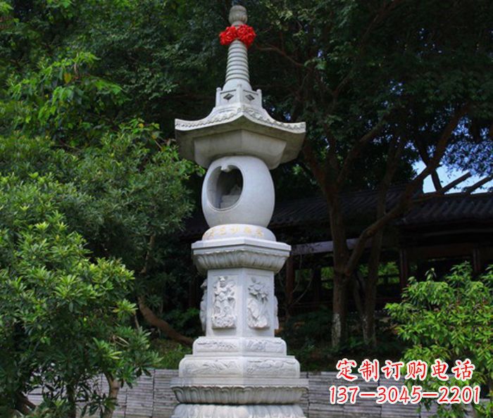 张掖寺庙景观舍利塔石雕 (2)