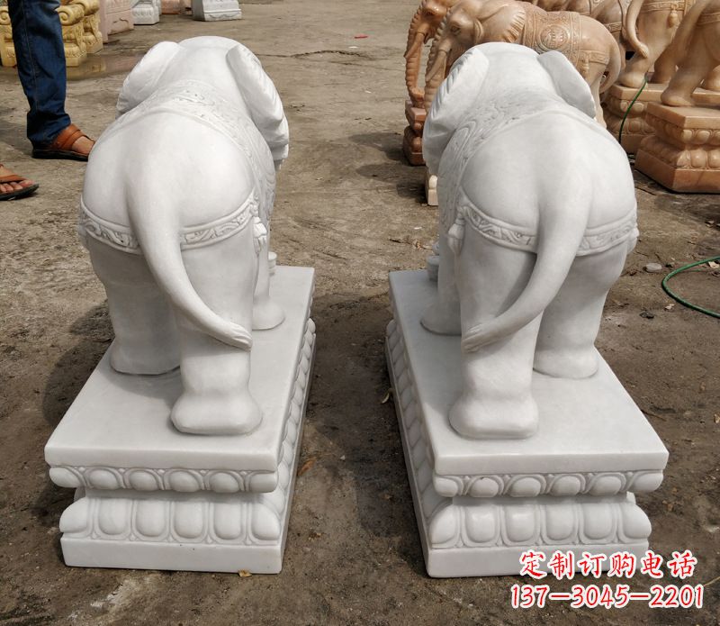 张掖寺庙石雕大象