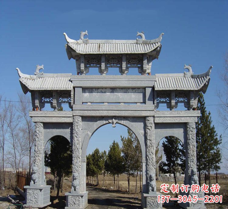 张掖寺庙石牌坊
