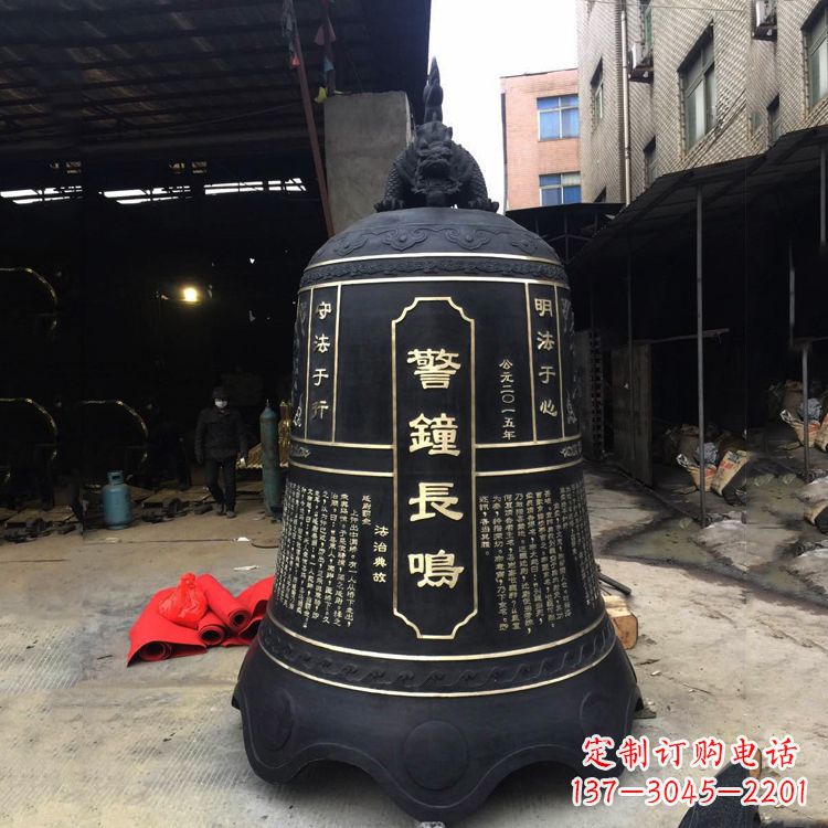 张掖寺庙铜钟雕塑