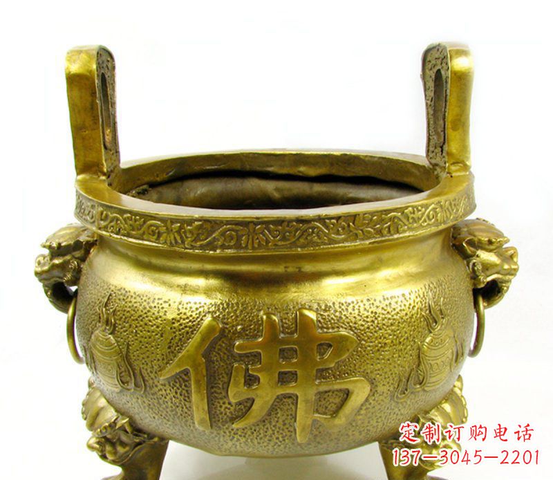 张掖寺庙香炉铜雕 (6)