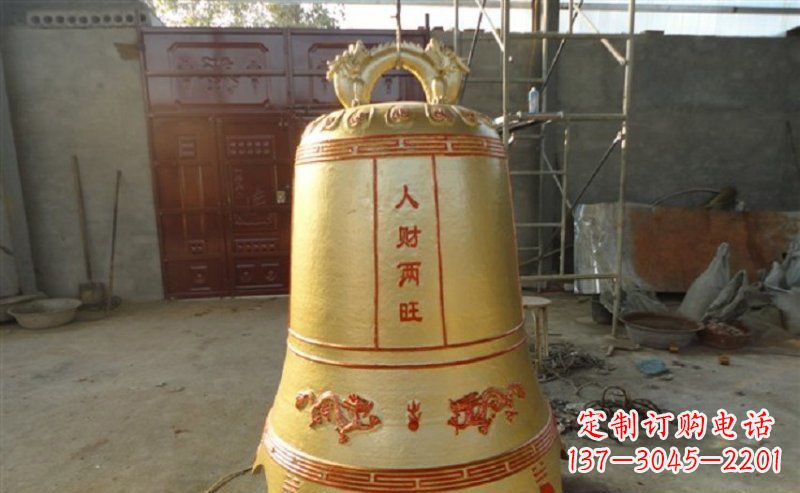 张掖寺庙铸铜钟雕塑