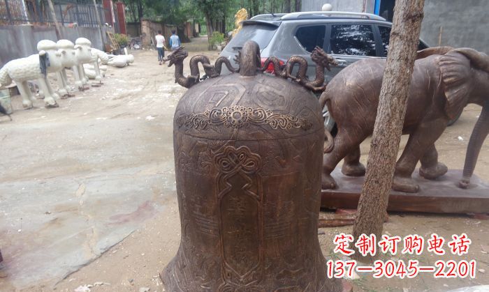 张掖寺庙铸铜钟铜雕 (3)