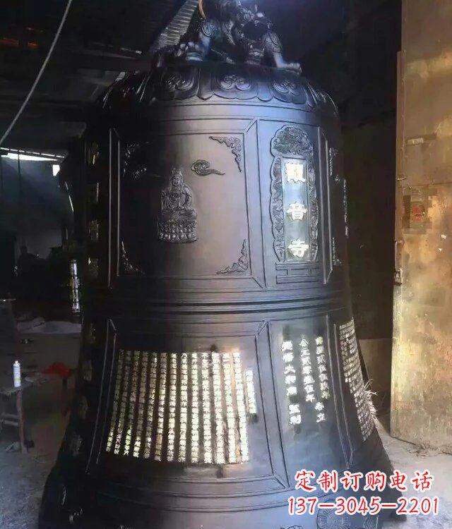 张掖寺庙铸铜钟铜雕_1