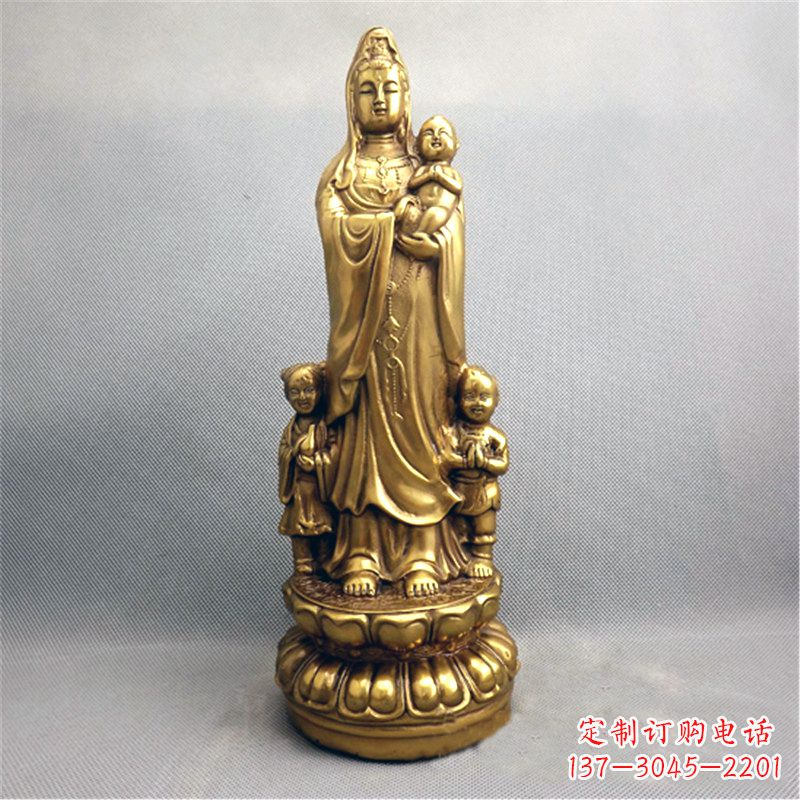 张掖送子观音纯铜雕塑