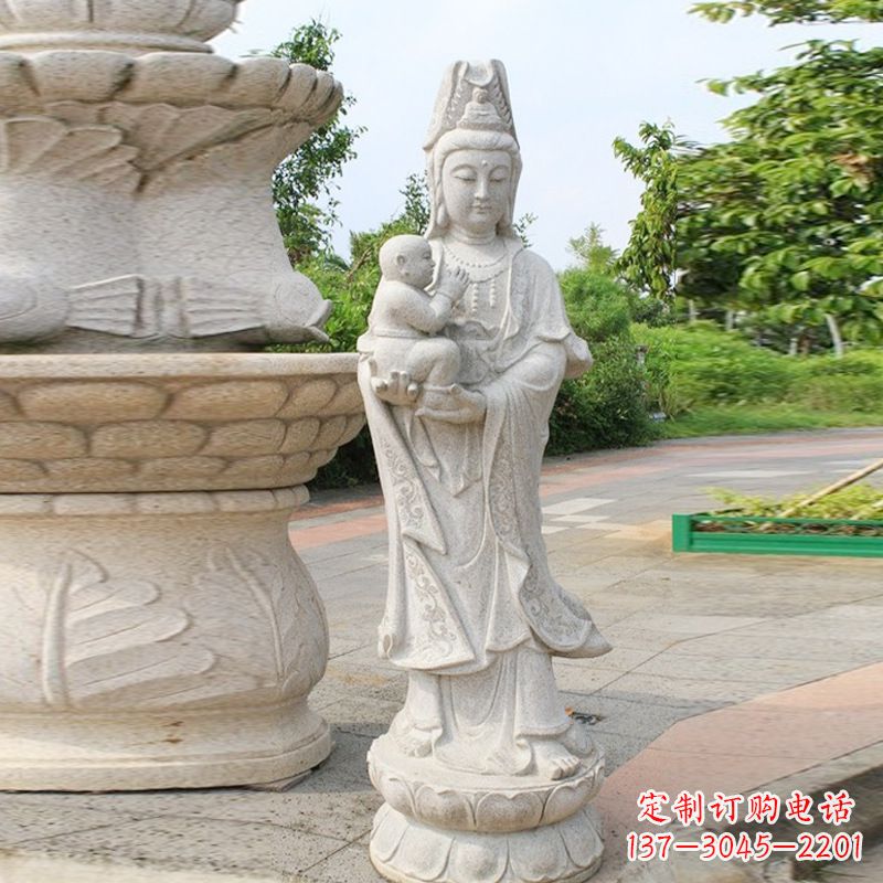 张掖送子观音汉白玉石雕