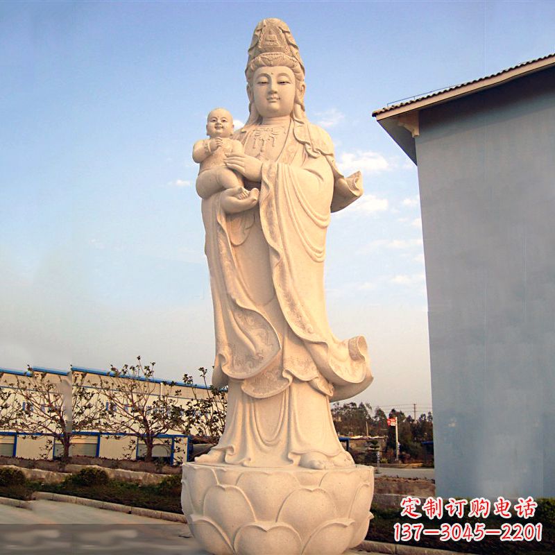 张掖送子观音石雕