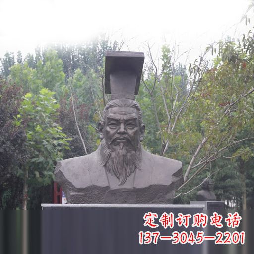 张掖隋朝开国皇帝隋文帝杨坚石雕头像