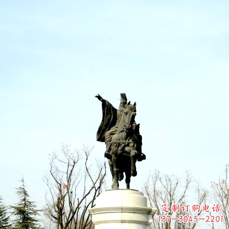张掖隋文帝杨坚铜雕塑像