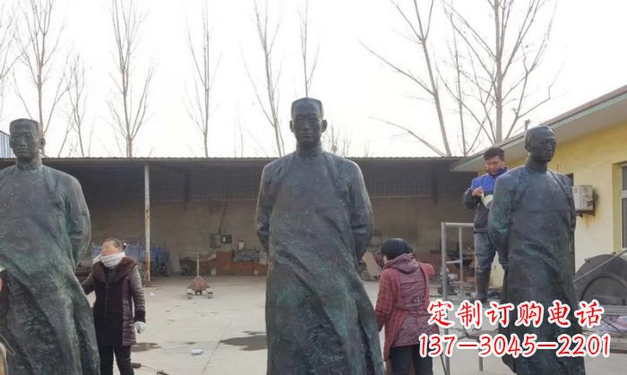 张掖陶行知人物铜雕 (3)