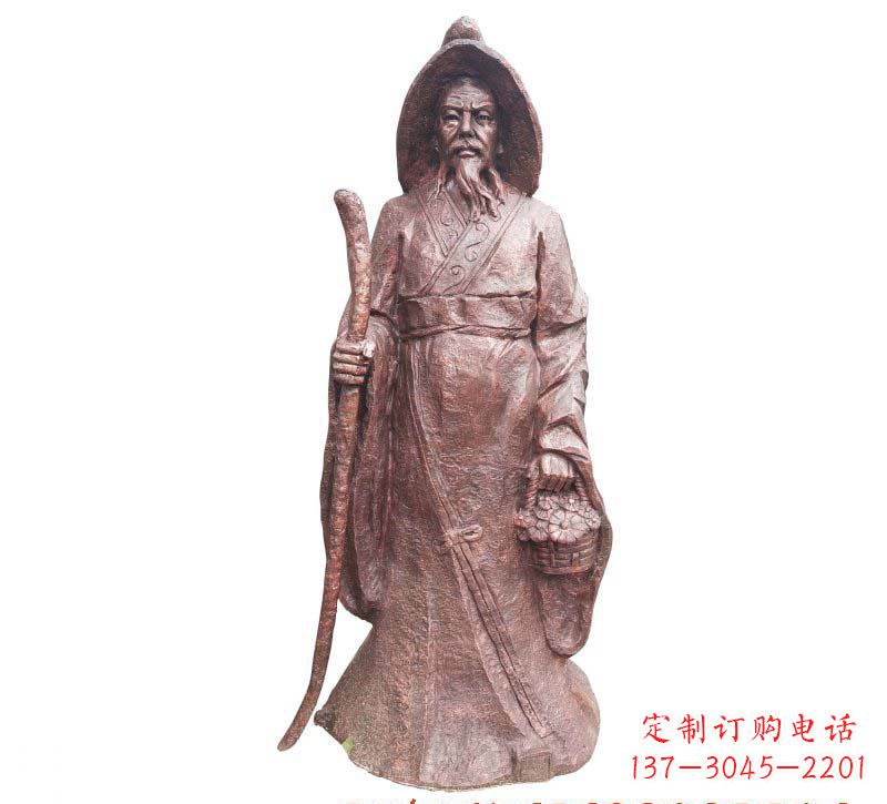 张掖陶渊明铜雕像