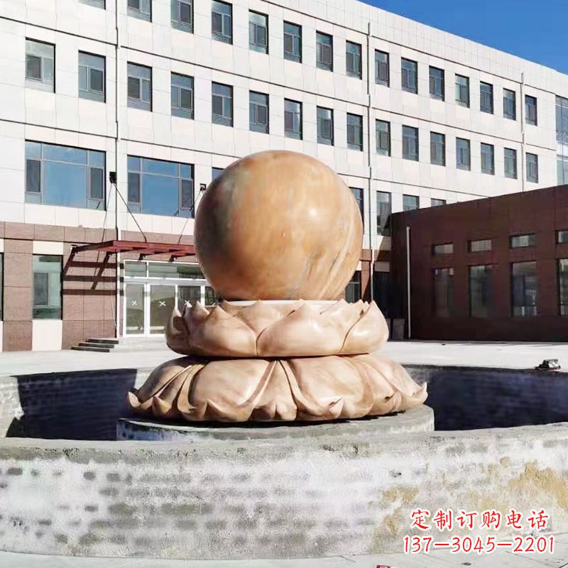 张掖特色的石雕风水球
