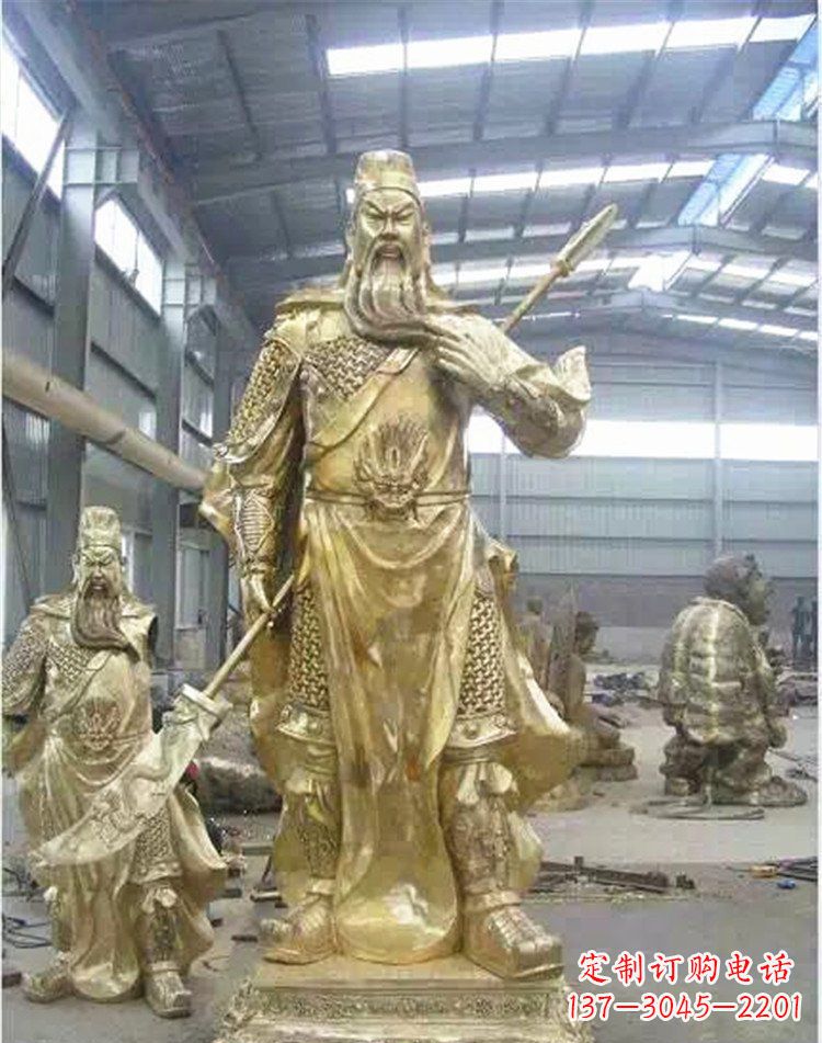 张掖提刀关公武财神雕塑