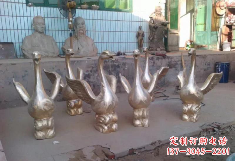 张掖天鹅喷泉雕塑