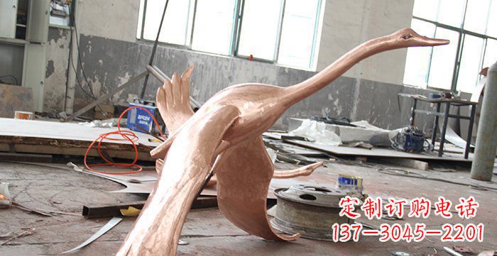 张掖天鹅铸铜动物铜雕