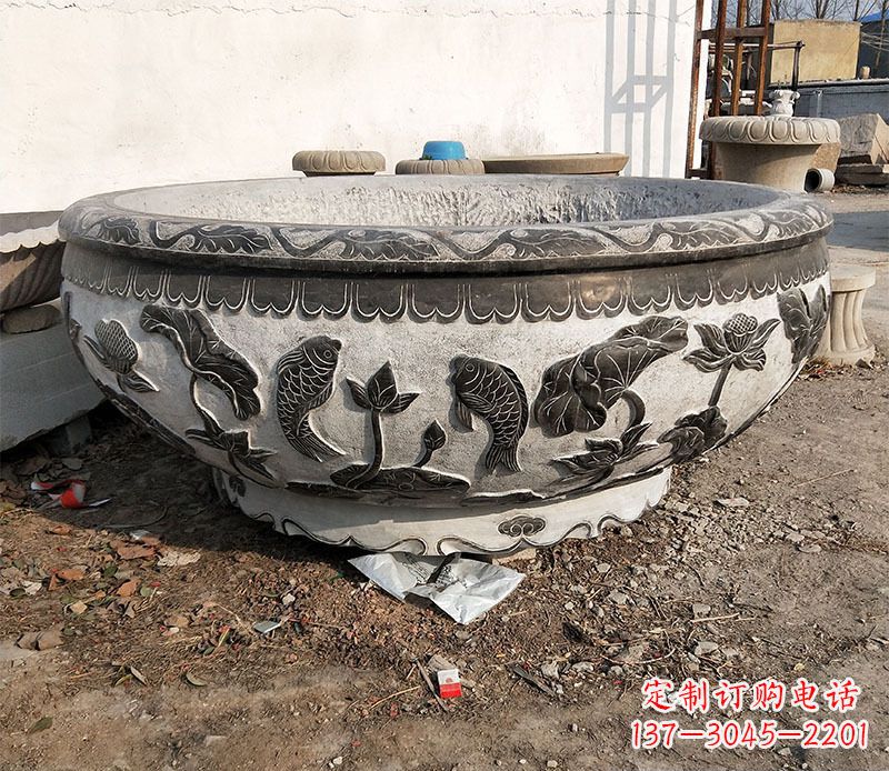 张掖庭院水缸景观石雕