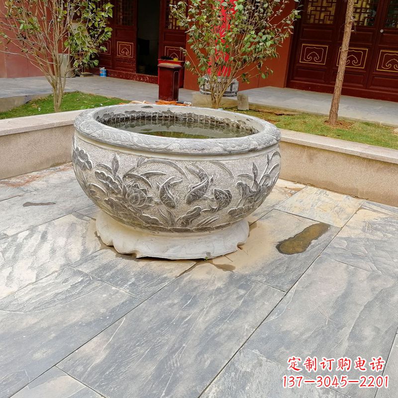 张掖庭院水缸石雕