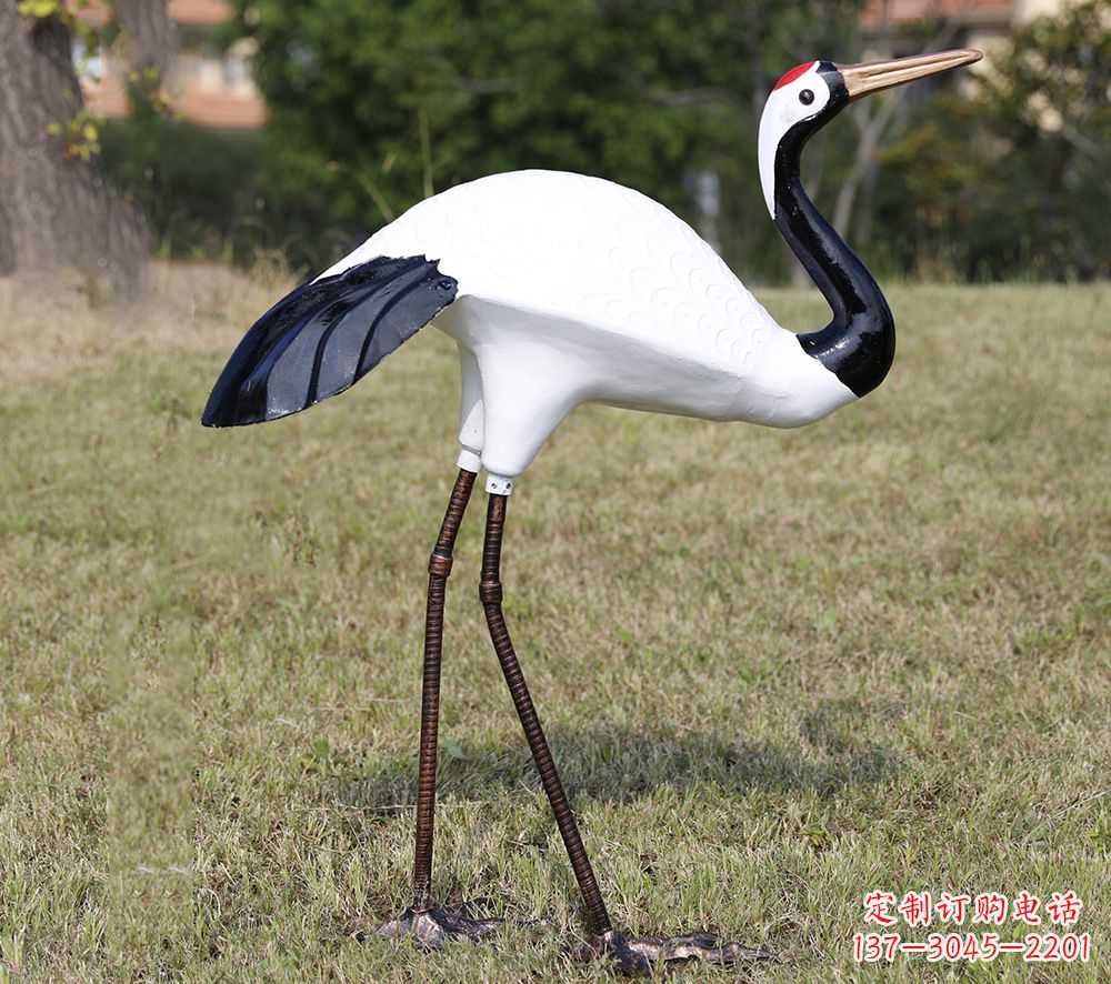 张掖庭院仙鹤雕塑
