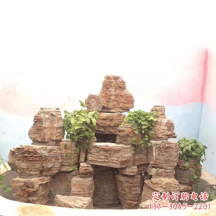 张掖庭院园林假山鱼池
