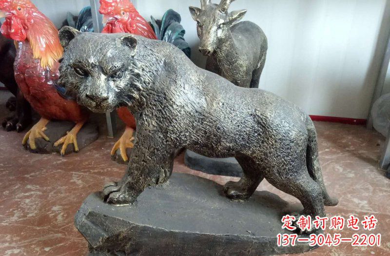 张掖铜雕豹子雕塑
