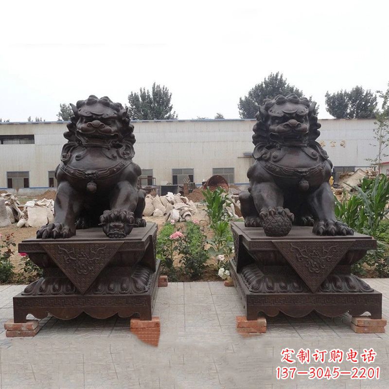 张掖铜雕北京狮子