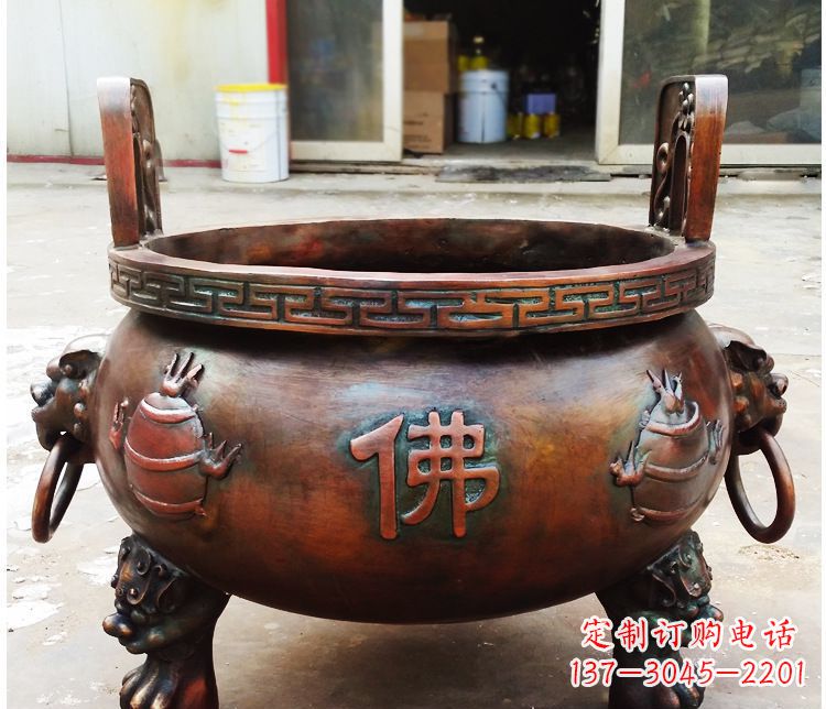 张掖铜雕祠堂景观香炉