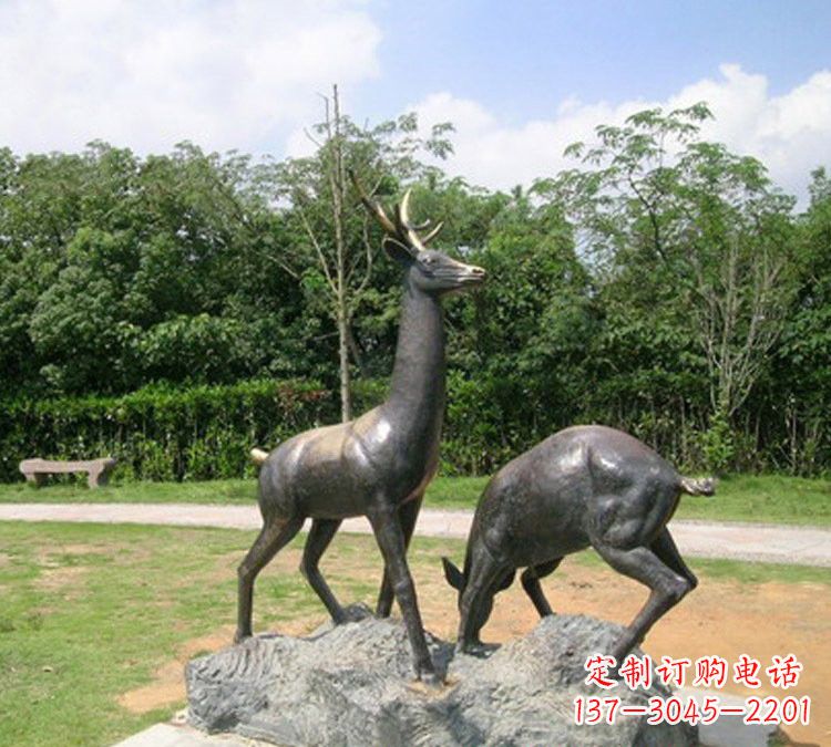 张掖铜雕动物梅花鹿