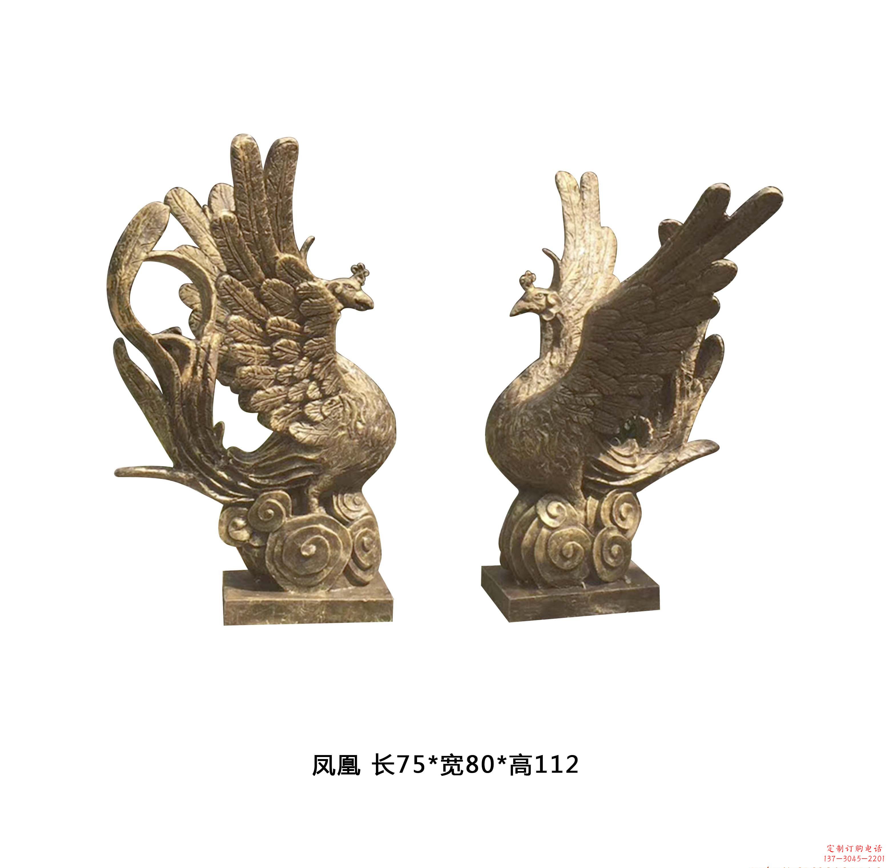 张掖铜雕凤凰雕塑