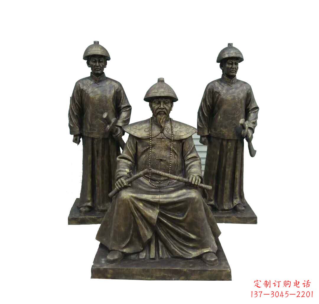 张掖铜雕古代名人林则徐