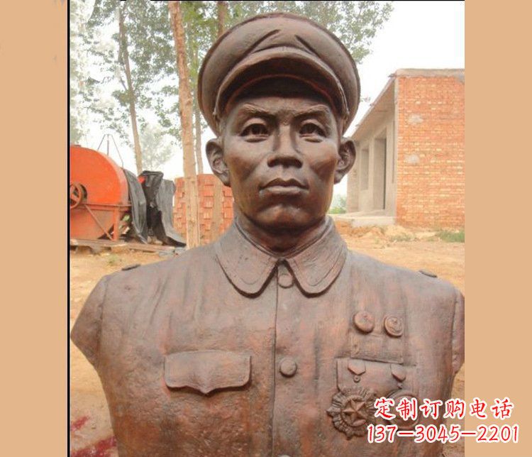 张掖铜雕广场军人胸像雕塑