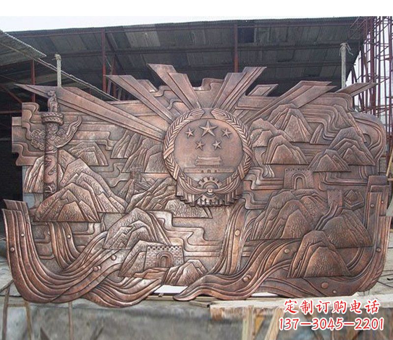 张掖铜雕广场军人壁画雕塑摆件